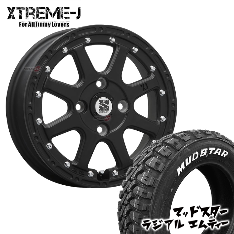 XTREME-J 15x4.5J 4/100 ET45 フラットブラック マッドスター RADIAL A