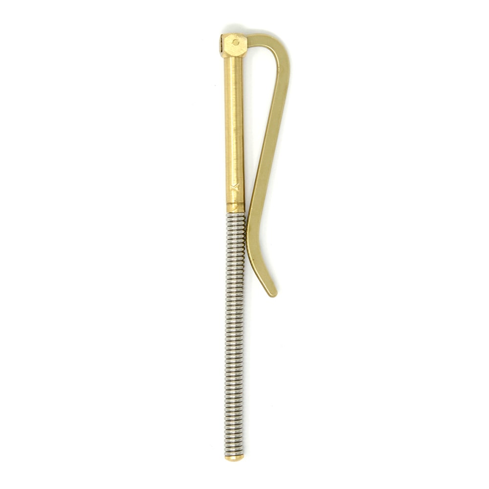 Y123 / No.2567 札バサミ金具 8.9cm / 真鍮生地 塗装付 〈1個