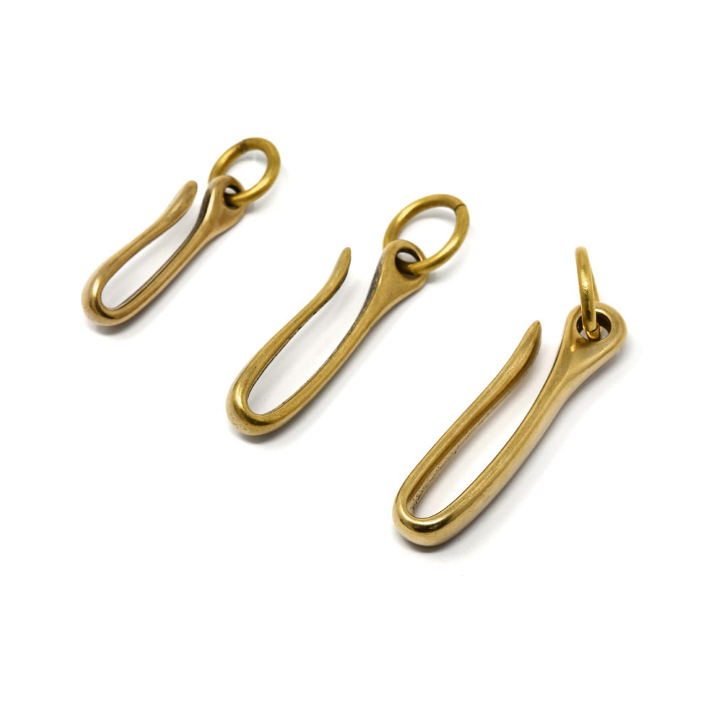 H755 / No.3643 真鍮フック 小 / 真鍮無垢 〈1個〉:がまぐち口金・各種