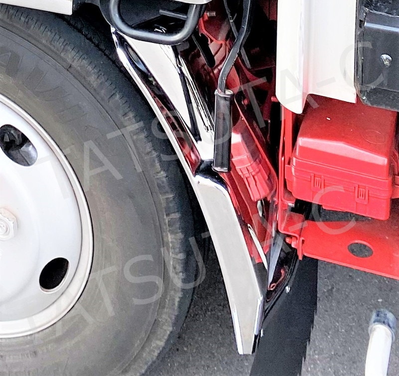 メッキ マッドガード 泥除け フラップ付き 左右セット いすゞ 07エルフ