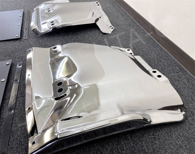 メッキ マッドガード 泥除け フラップ付き 左右セット いすゞ 07エルフ