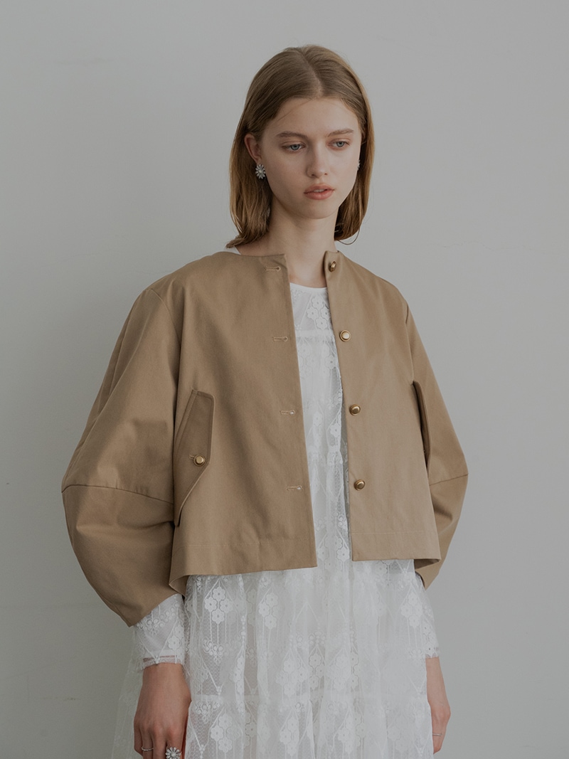 プリーツチノジャケット | Outer | | TREFLE＋1（トレフルプラスワン）