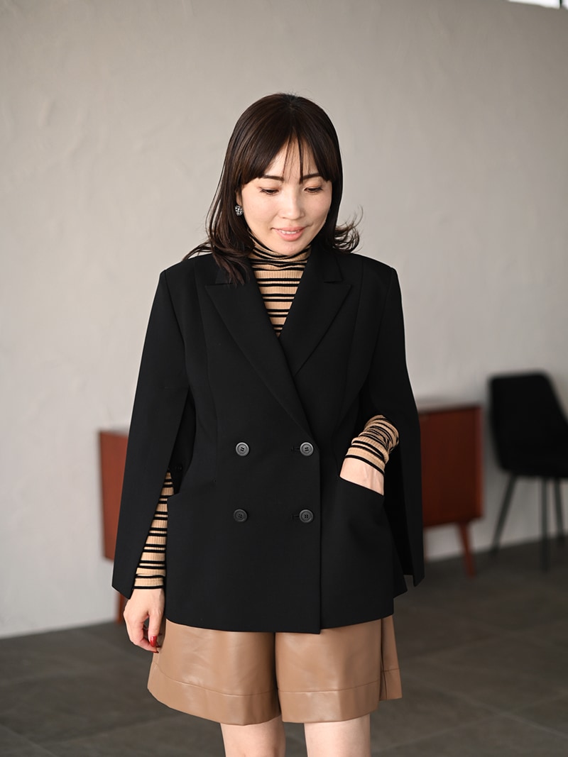 スリットスリーブテーラードジャケット(BLACK) | Outer | | TREFLE＋1