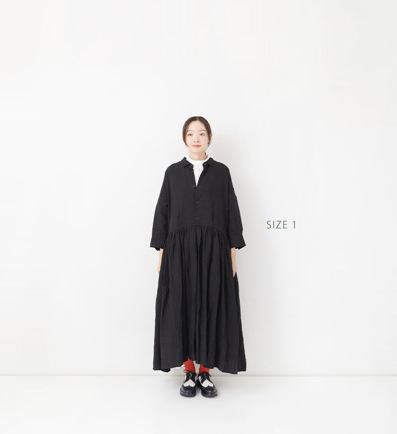 veritecoeur ハイウエストギャザーワンピース　VC-2138 ブラック Veritecoeur(ヴェリテクール)【2020ss新作】ハイウエストギャザー