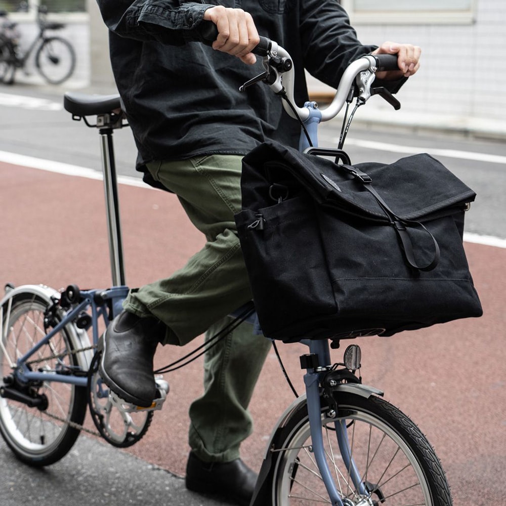 当日出荷可] FAIRWEATHER front bag for brompton フレームあり wax