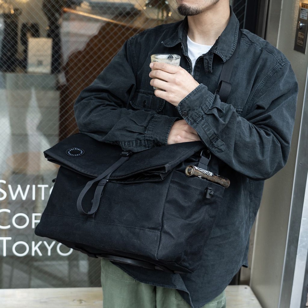 当日出荷可] FAIRWEATHER front bag for brompton フレームあり wax