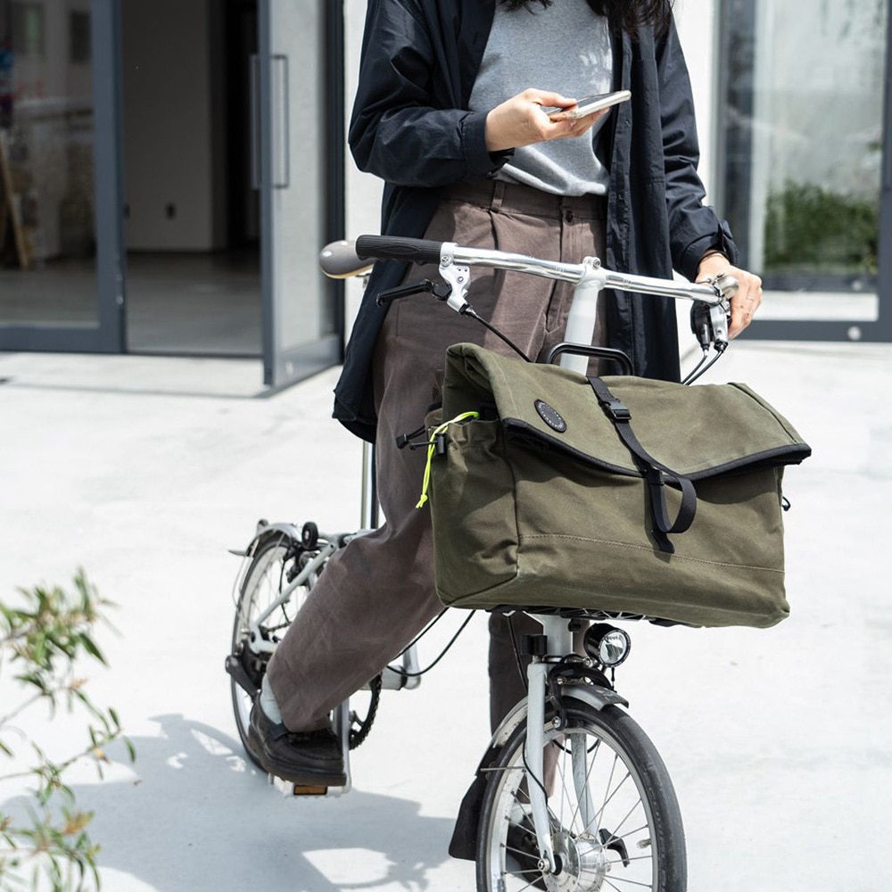 FAIRWEATHER front bag for brompton フレームなし wax dark olive