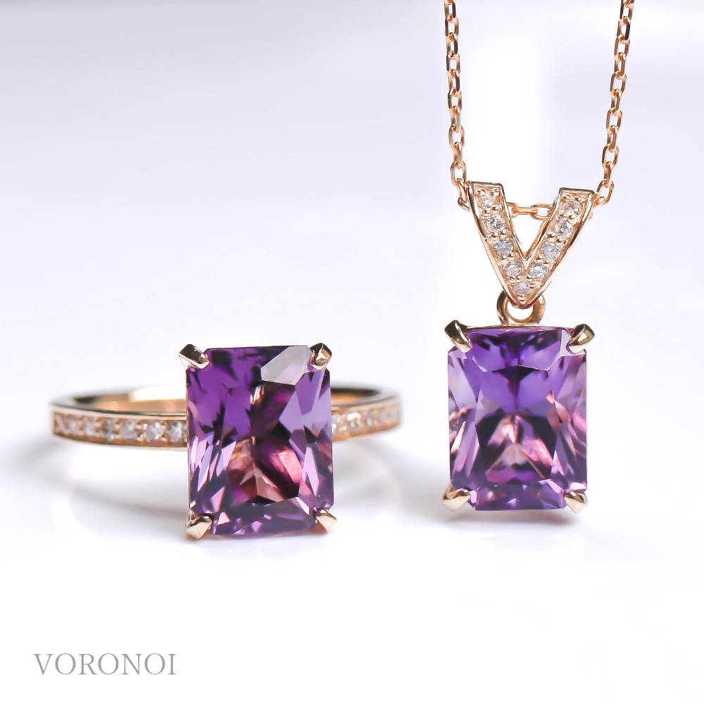 数量限定 アメジスト × ダイヤモンド｜VORONOI Open Setting