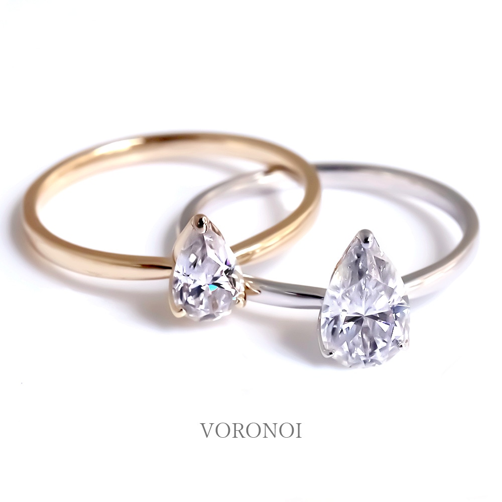 モアサナイト K10 「シズク」 リング