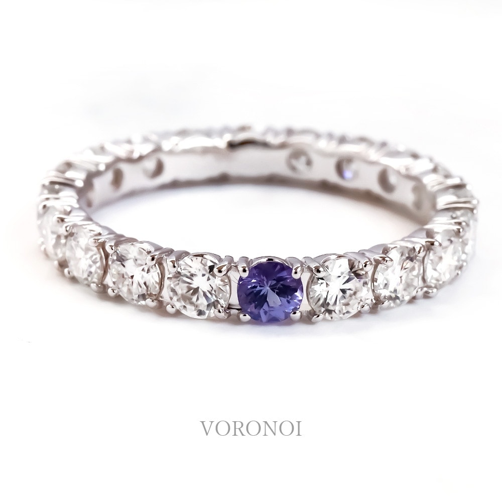 タンザナイト×モアサナイト K10 フルエタニティリング