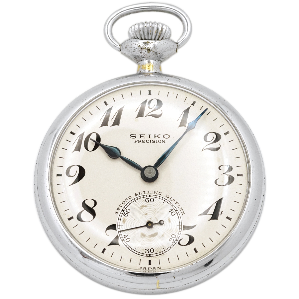 セイコー プレシジョン 懐中時計 青針 鉄道時計 国鉄 セコンド