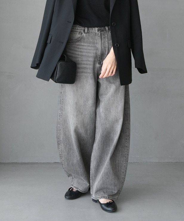 SALE 50%OFF】◇[B1047]SOLAMONAT(ソラモナ) 5Pカーブジーンズ デニム