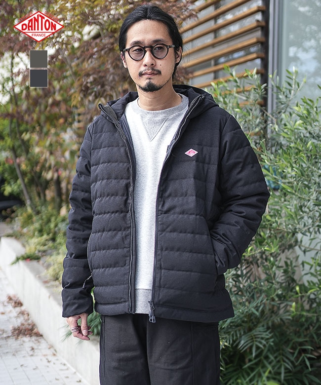 ◇[DT-A0187PWL]DANTON(ダントン) MIDDLE DOWN HOODED JACKET ミドル