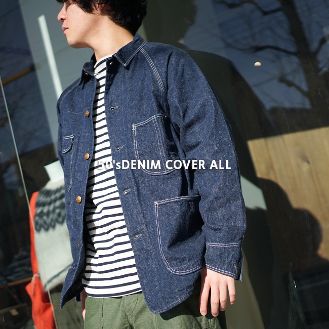 03-6140-81] orSlow(オアスロウ)DENIM COVER ALL (50's デニム