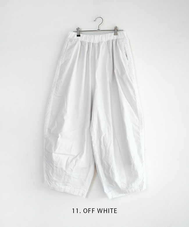 A12610] HARVESTY(ハーベスティ) レースサイドイージーサーカスパンツ