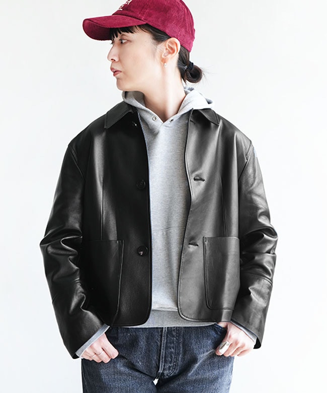 25AMSJK05]THE SHINZONE(ザ シンゾーン) LEATHER JACKET レザー