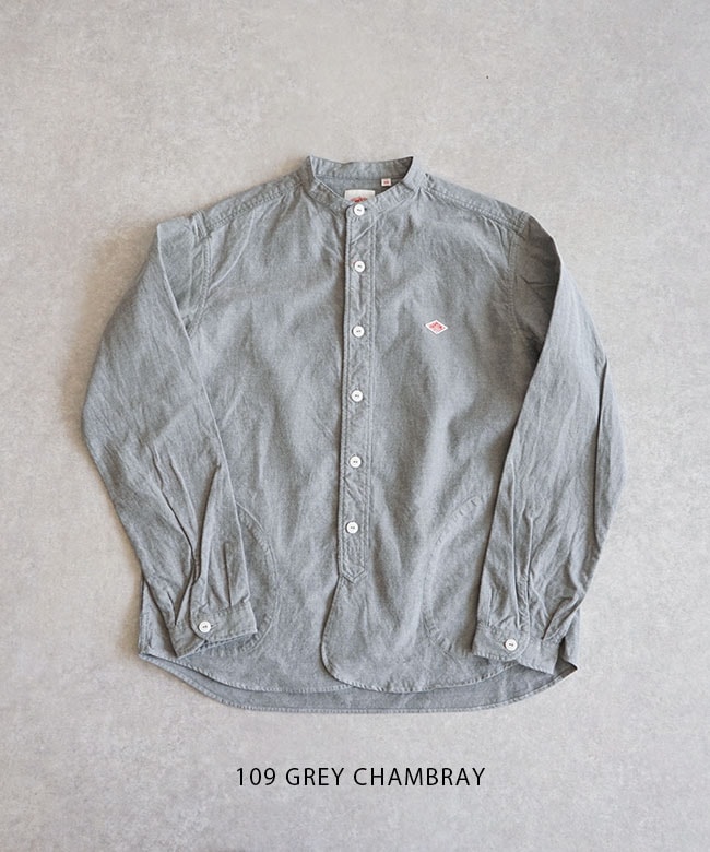 ◇[DT-B0280VSS]DANTON(ダントン) BAND COLLAR SHIRT L/S バンドカラー