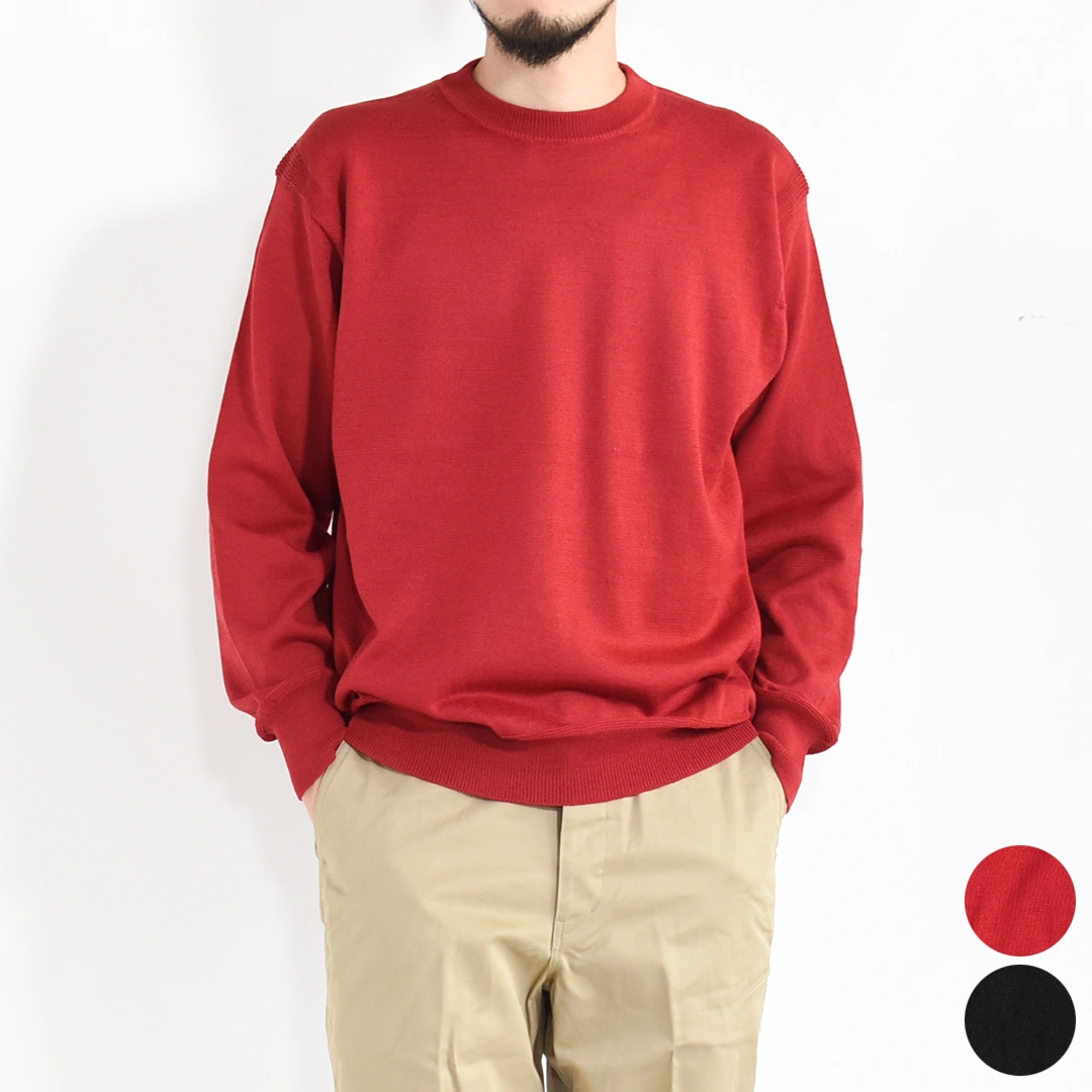 PMAU-KN01]PHIGVEL(フィグベル) W/L Crewneck Knit (ウールリネン