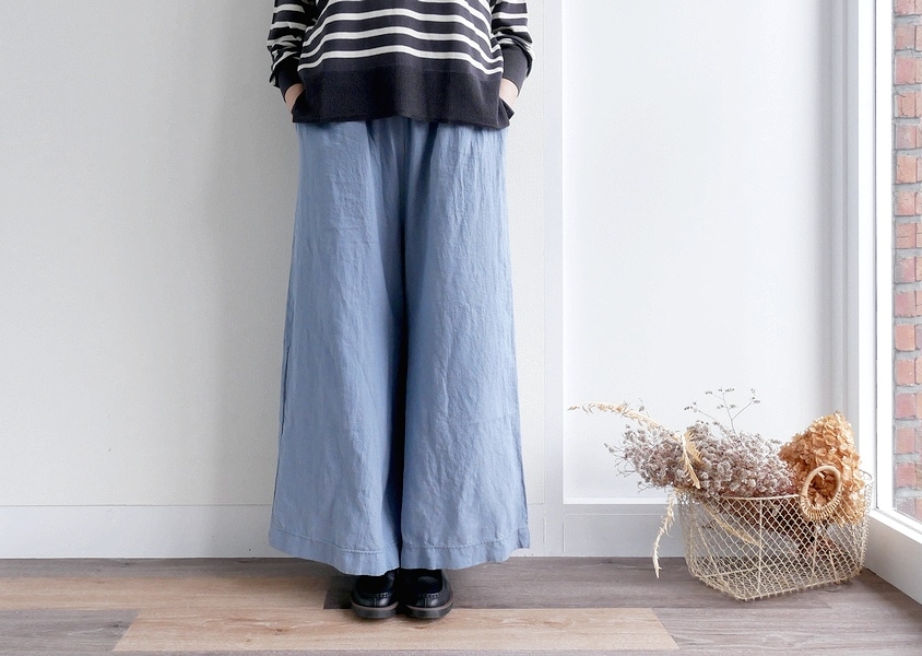 a+koloni（コロニー）＊アズマダキリネンワイドパンツ(3色