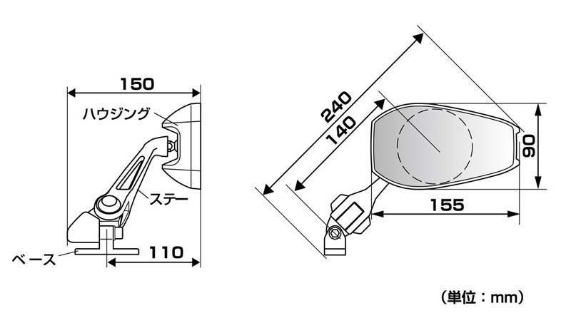 ユアサプライムス.com｜タナックス ナポレオン カウリングミラー14