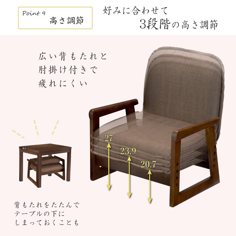 ユアサプライムス.com｜USBポート付コタツ3点セット なごみ [69×55cn