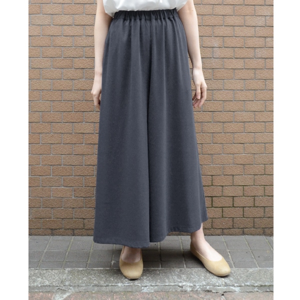 パンツ 『さらエレクロス イージーフレアパンツ チャコールグレー