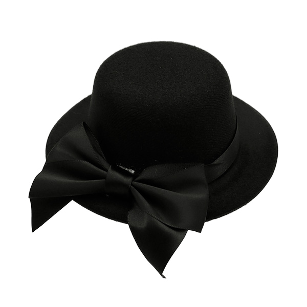 アクセサリー 『ミニハット リボン付き ブラック MH2414』 服飾