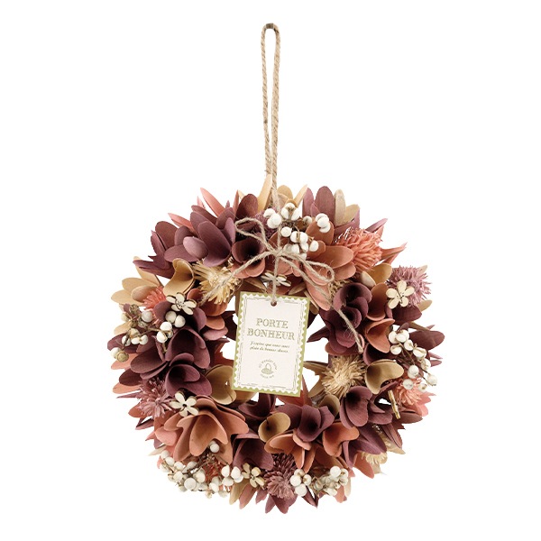 リース 完成品 『完成リース 直径23cm ピンク 660-075』 SG Wonder