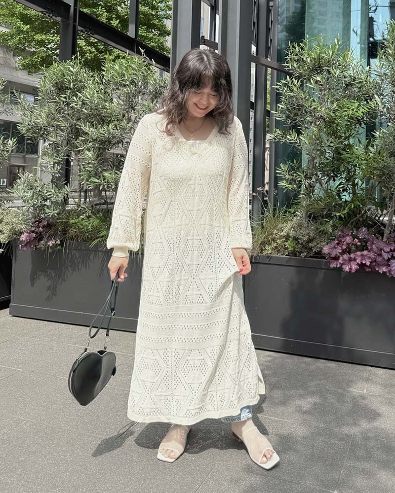 otostyle】クロシェレースニットワンピース | ONE-PIECE | 元町