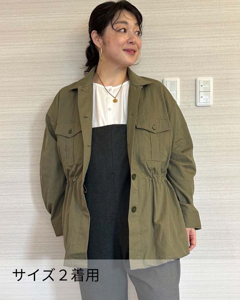 otostyle】コットンナイロンミリタリーシャツジャケット | OUTER