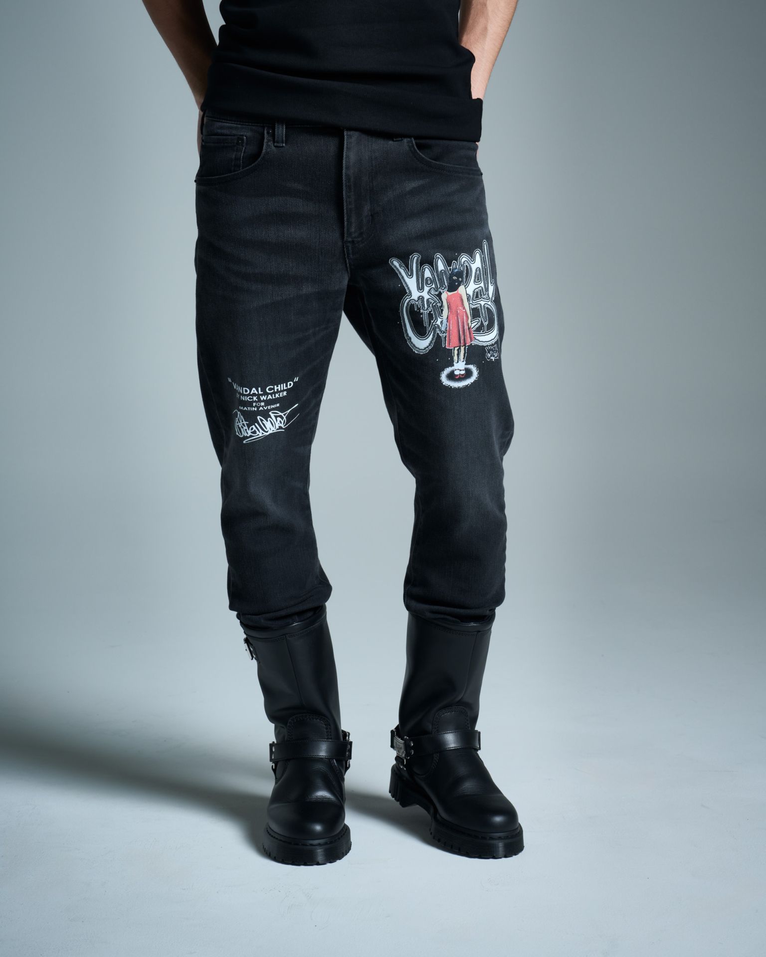 VANDAL CHILD”BY Nick Walker EDWIN サルエルスキニーストレッチデニム