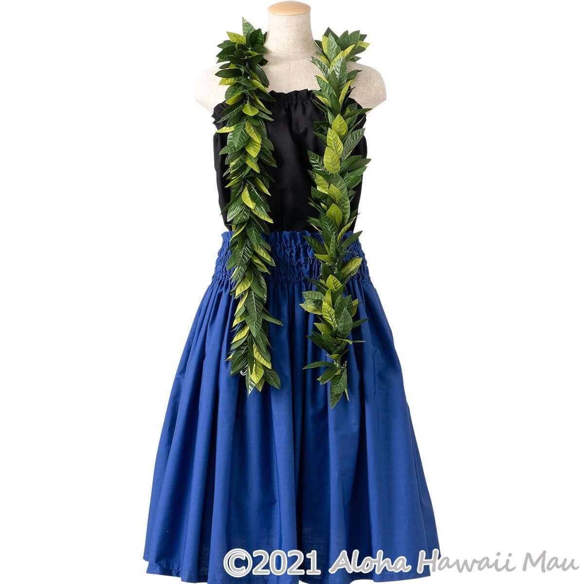 フラダンス レイ ハワイマイレ オープンレイ グリーン 緑 97枚葉