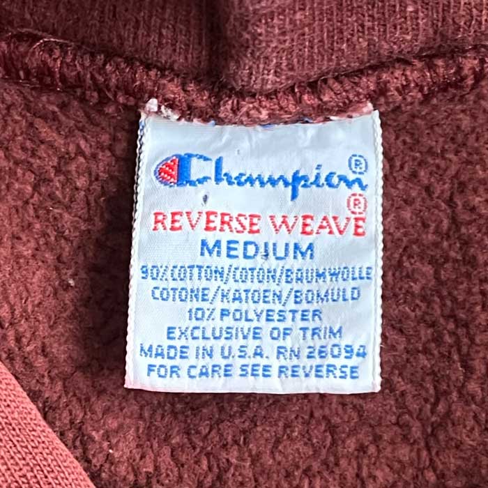 90's Champion Reverse Weave Parka BURGUNDY/M Made in USA 90年代