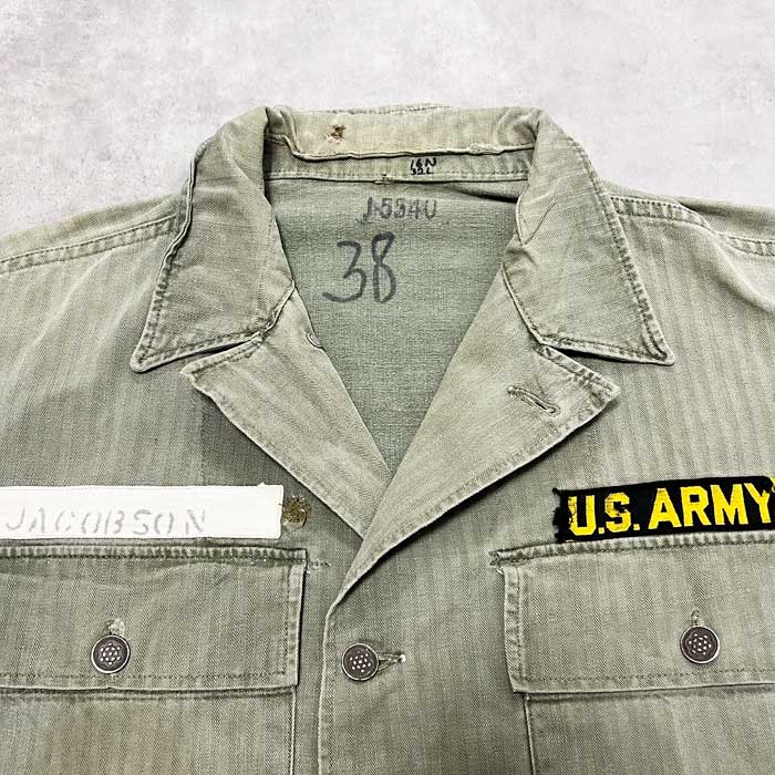 VINTAGE 40's U.S ARMY M-43 HBT JACKET 13 STAR BOTTON Size 38 40