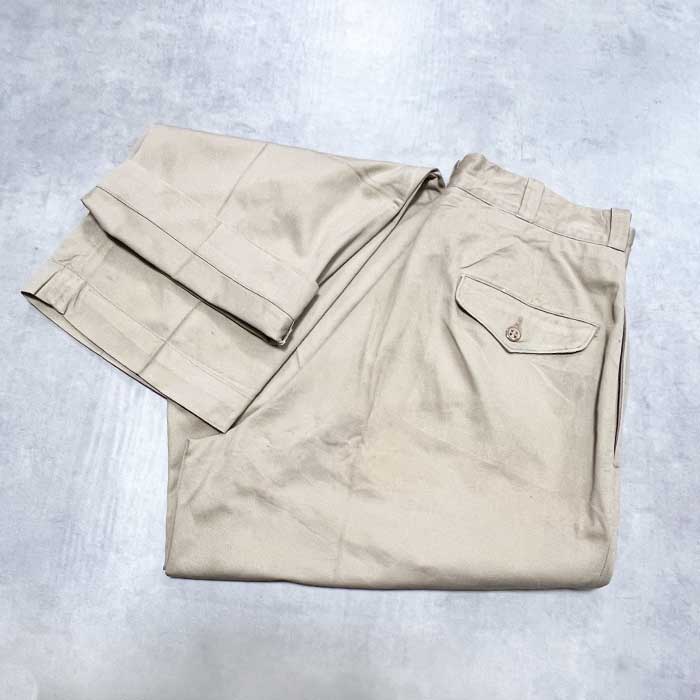 60's USMC ZIP CHINO TROUSERS W30/L34 60年代 アメリカ海兵隊