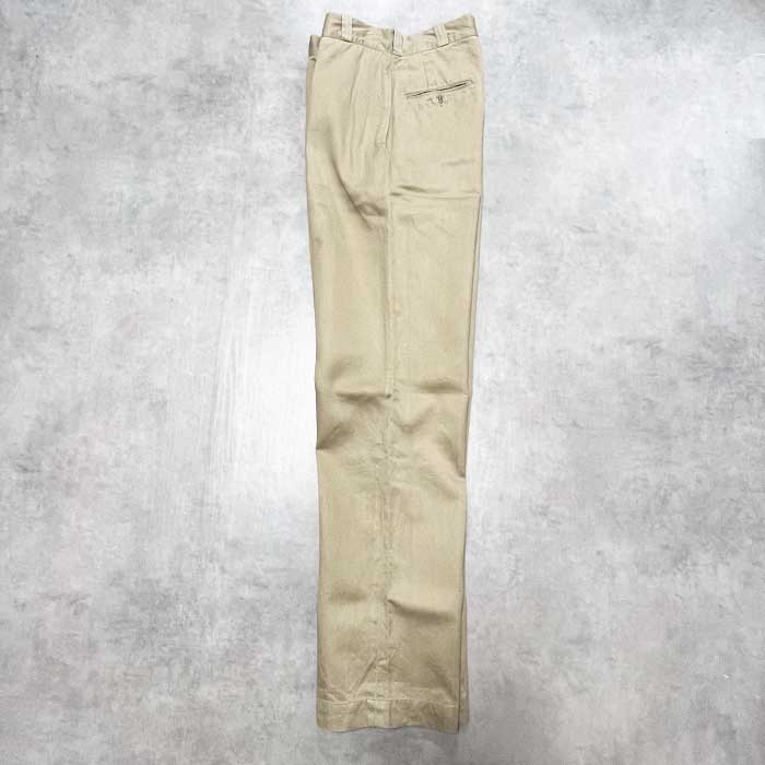 60's U.S ARMY ZIP CHINO TROUSERS W30/L34 60年代 アメリカ陸軍