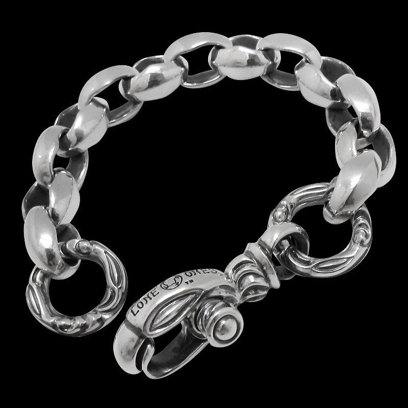 シルク リンク (L) ブレスレット ウィズ ラージ クラスプ (クレーン
