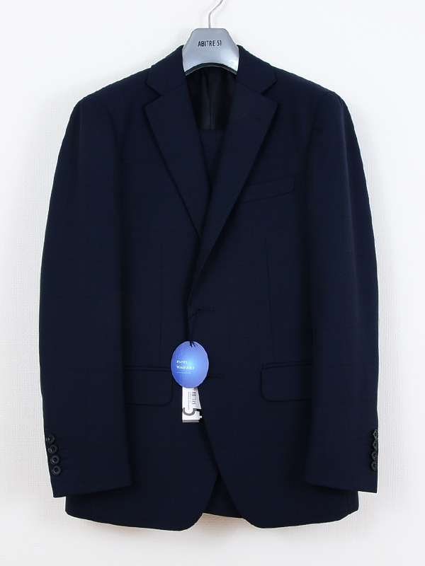 ≪WEB特価≫ウール混/パンツ洗える/ベーシック/ネイビー/チェック