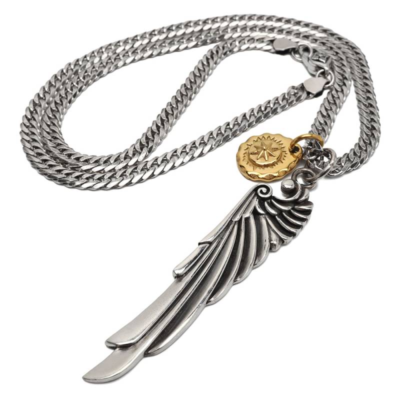 シルバー925 フェザーネックレス 2タイプ 50cm 60cm [ns263-ns186