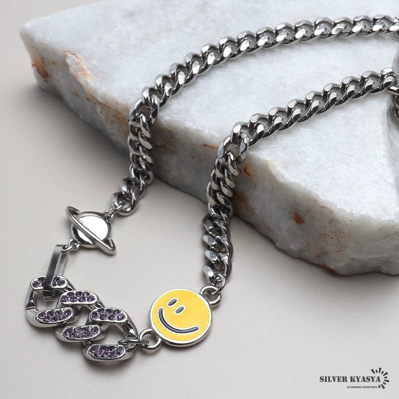 ステンレス ニコちゃんネックレス [n1006] | ネックレス,ステンレス