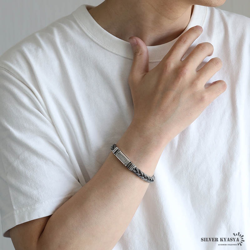 シルバー925 編み込みブレスレット [bs286] | ブレスレット,シルバー