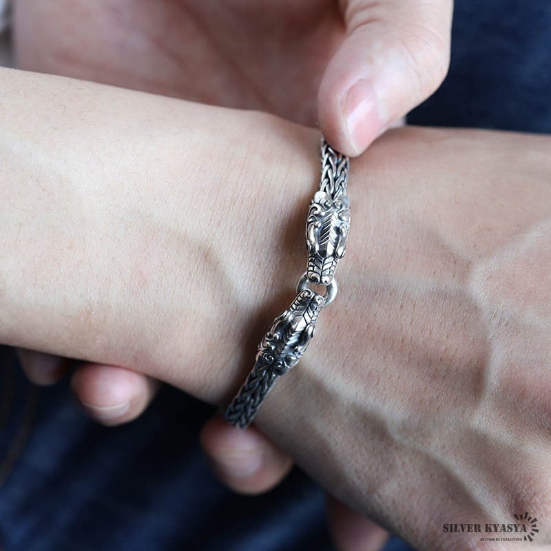 シルバー925 双頭ドラゴンブレスレット [bs257] | スタイルで探す,個性