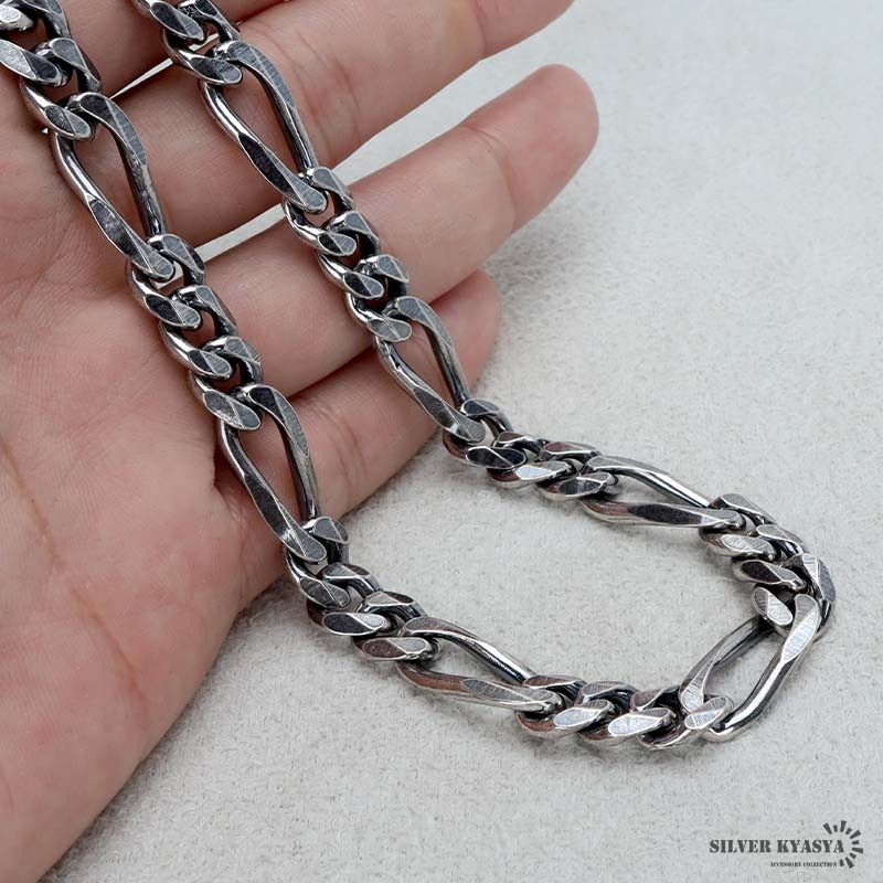 S925 フィガロチェーン 長さ3種類 [cs064-9mm] | スタイルで探す,迫力