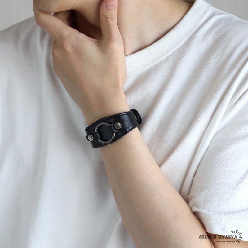サークル レザーバングル [b832] | すべての商品 | SILVER KYASYA