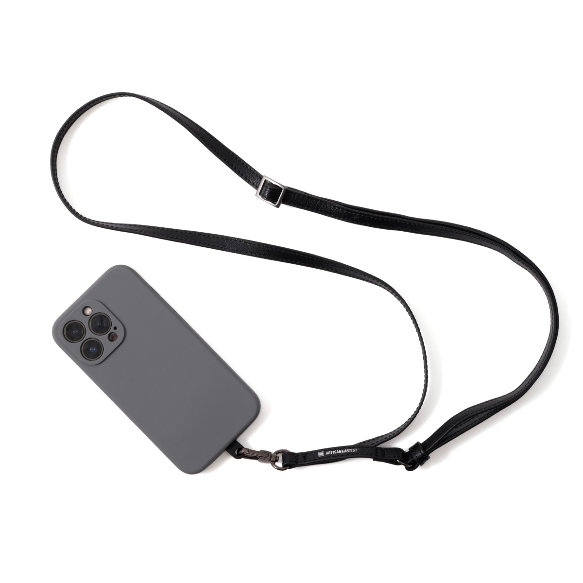 スマホショルダー 本革 “Smart” MODE Strap 2WS-L781R ダークカラー