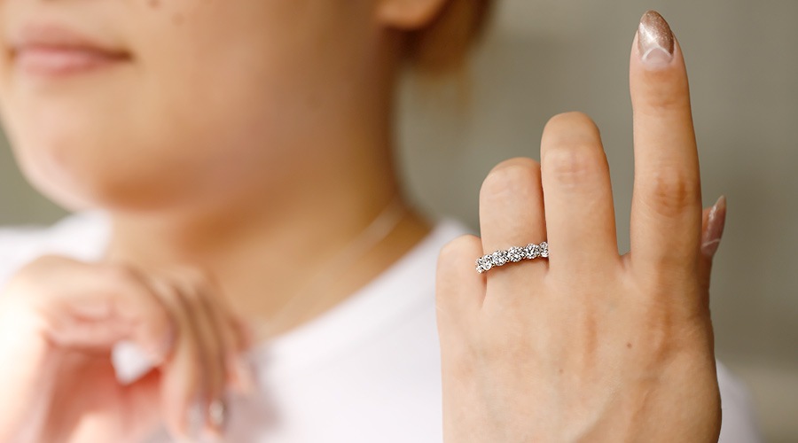 ダイヤモンド フルエタニティリング 4.737ct(Total) / 15石 E～F VS1