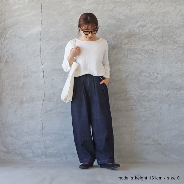 HARVESTY ハーベスティ NARROW CIRCUS PANTS demin one wash ナロー