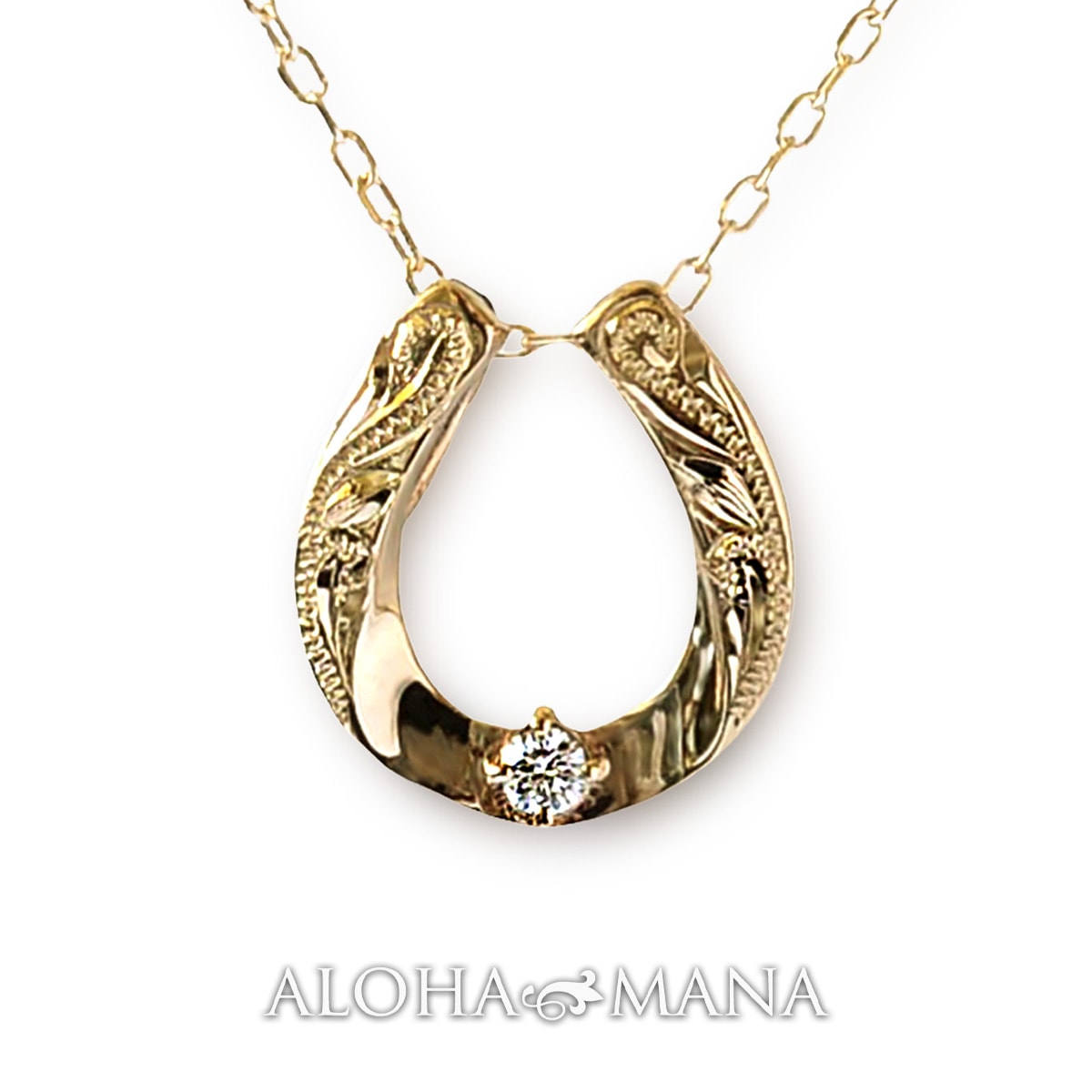 ハワイアンジュエリー ネックレス メンズ K10 ゴールド 10K 金10 馬蹄