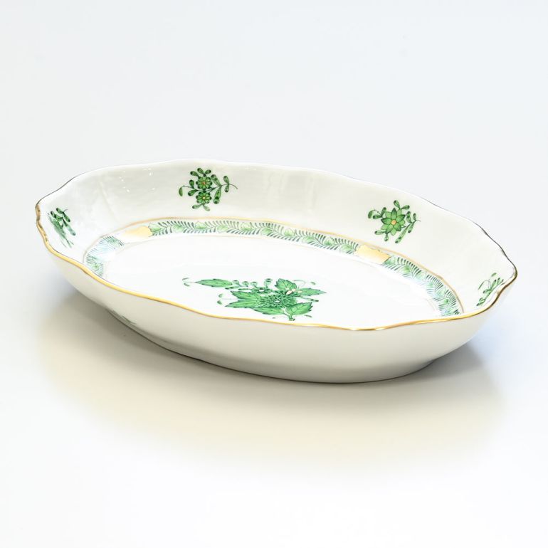 ヘレンド ファンシーディッシュ アポニーグリーン プレート 洋食器