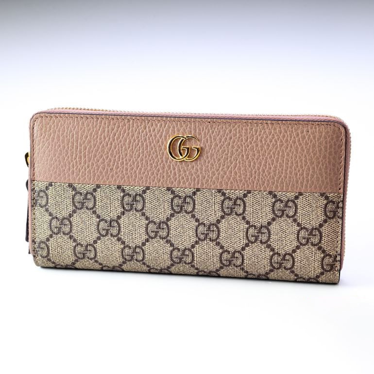 グッチ GUCCI 長財布 ラウンドファスナー レディース プチ マーモント